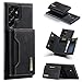ZORSOME for Samsung Galaxy S23 Ultra Wallet Case, 2 in 1 Detachable Leather Wallet Case for Samsung Galaxy S23 Ultra,Magnetic Wallet Protective Case with Stand + Card Holder,Black