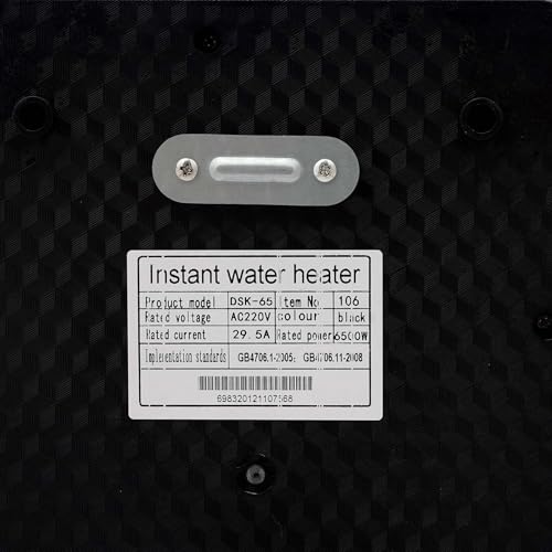 Chauffe-eau électrique instantané - 6500 W 220 V - Mini chauffe-eau avec pommeau de douche - Portable - Avec affichage LED - Noir – Image 8