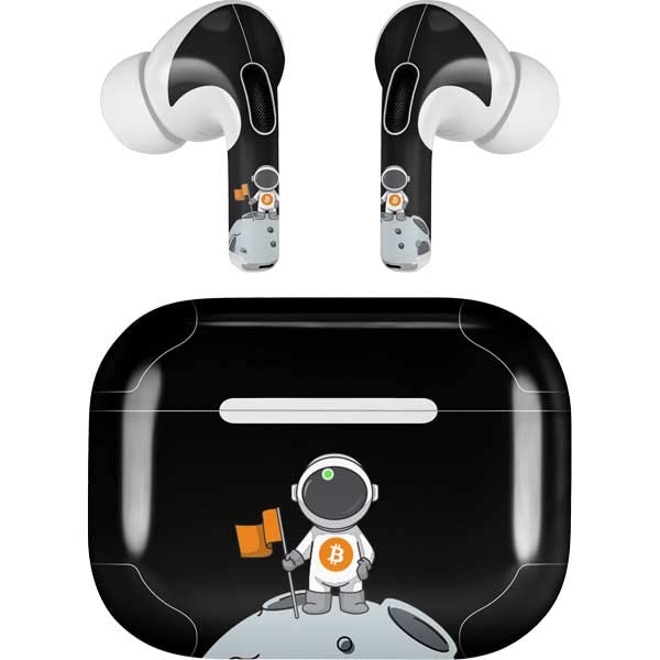 Skinit Decal Audio Skin Compatible with AirPods Pro 2nd Gen - Bitcoin Astronaut Design