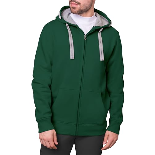 HRM Herren Jacket M Kapuzenpullover, Bottle-Green, XXL EU