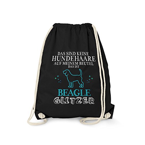 Fashionalarm Turnbeutel - Das sind Keine Hundehaare - Beagle Glitzer - Fun mochila con el mensaje como lustige regalo idea para raza perros dueños