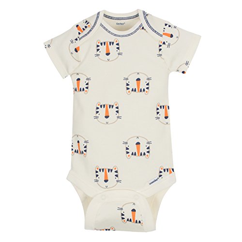 Gerber Baby Boys 5-Pack Short Sleeve Variety Onesies Bodysuits Happy Tiger 3-6 Months #TOP6
