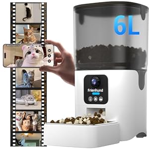Smart Camera Automatic Cat Feeder: 1080P HD Live View with Night Vision,5G Automatic Dog Feeder with Two-Way Audio,Detachable for Easy Clean -25Cup