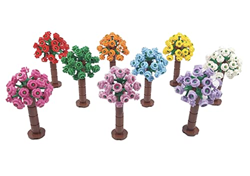 General Jim's Flowering Tree Garden Plants Set of 9 Colorful Modular Building Blocks Bricks Accessories for City Streets, Park or Rural Farm and Garden Setups - for All Building Levels