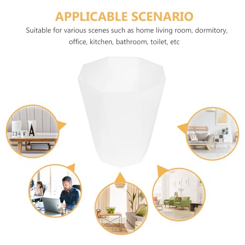 Caneca de basura blanca para hogar y baño miniatura 2