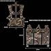 Tactical Chest Rig Vest Panel with Triple Magazine Pouch Removable Adjustable Shoulder Waist Straps for Airsoft Outdoor(Cb)