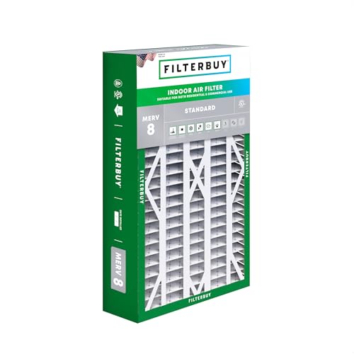 Filterbuy 16x28x6 Air Filter MERV 8 Dust Defense (1-Pack), Pleated HVAC AC Furnace Air Filters Replacement for Aprilaire Space-Gard 401/2400 & Lennox (Actual Size: 15.50 x 26.88 x 6.00 Inches)