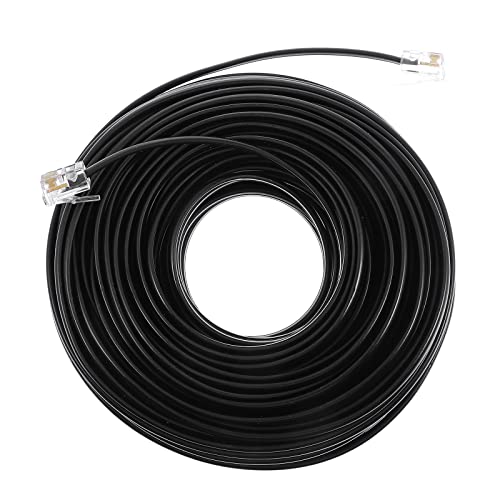 Cable telefónico de extensión de 20 metros RJ11 6P4C de 4 hilos de cobre y PP