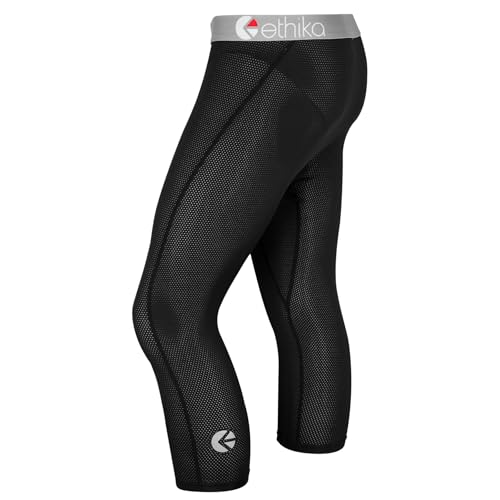 Mallas 3/4 micromalla Ethika transpirables ligeras negras hombre
