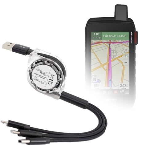 Câble USB rétractable pour Garmin Montana 700i charge rapide