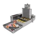 Commercial Mini Dount Maker Machine, 1800pcs/h Electric Waffle Bagel Machine with LED Digital Display, 2000W Stainless Steel Donut Fryer for...