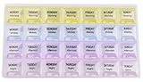 ChezMax Outdoor Weekly Pill Organizer Four-time-a-Day Pill Organizer Pill Dispensers Pill Kit English