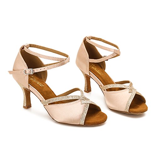 Women Ballroom Dance Shoes Latin Salsa Bachata Performance Sparkly Dance Dancing Shoes4