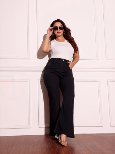 Image of Miss Chase A+ Women's Bootcut High Rise Stretchable Denim Jeans