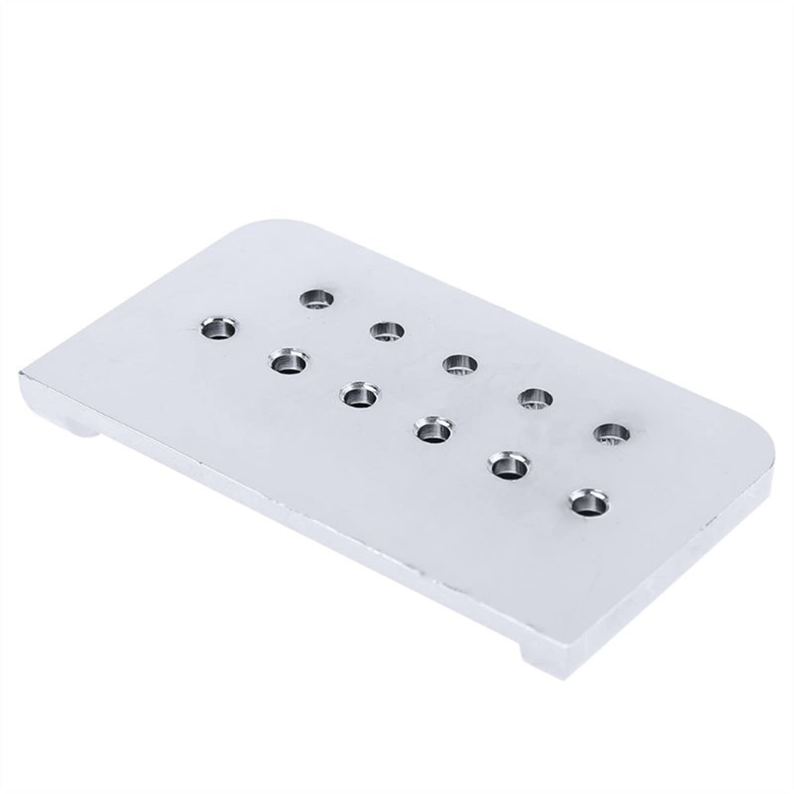 Accesorio repuesto puente Cromo Fijo Hardtail 6 Cuerdas Eléctrico Guitarra Puente Trasera Y Llave Metal