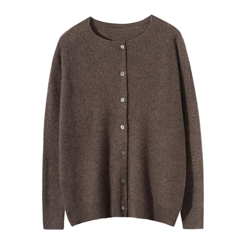 G Guzemor Women&rsquo;s 100% Merino Wool Cardigan Sweater Crew Neck Long Sleeve Knit Casual Button Down...