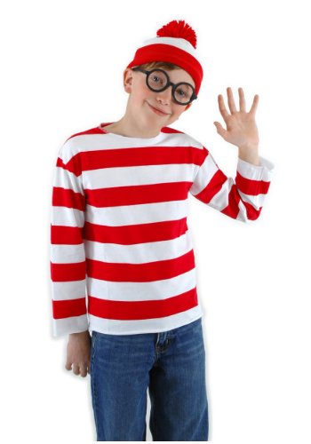 elope Where's Waldo Kid's Small/Medium Costume Kit