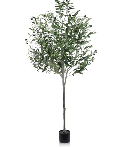 Cexovo Olivo Artificial 180cm Grande Planta Artificial en Maceta, Ideal para el Hogar y Oficina