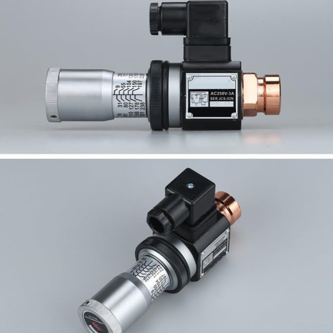 Interruttore di pressione idraulica JCS 02H 02N regolabile 60-350kg/cm² - Manometro preciso in ghisa per impianti industriali (A)