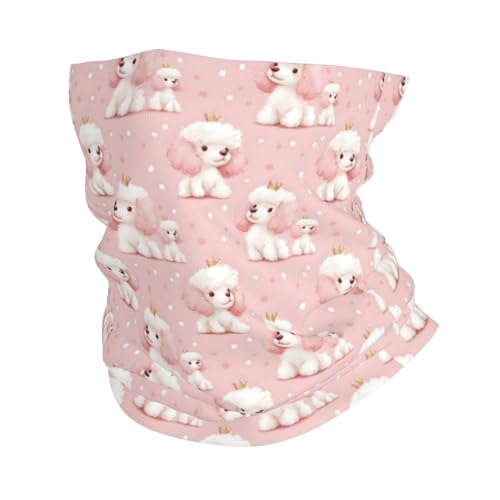 TZTTZT Polainas de cuello para hombres y mujeres, pasamontañas con estampado de perro caniche kawaii, bufanda para la cara, máscara, bandana