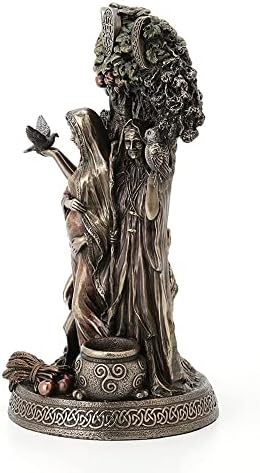 6.3" Tall Resin Bronze Statues Greek Goddess Statue Celtic Triple Goddess Sculpture Wiccan Altar Decor Supplies Kit