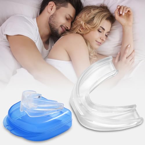 Ferula para Ronquidos, Antironquidos y Apnea, Bruxismo Dental Noche, Dispositivo Protector Bucal Tapón Ronquidos, Protector Dental para Dormir, para Hombres y Mujeres Sueño Nocturno