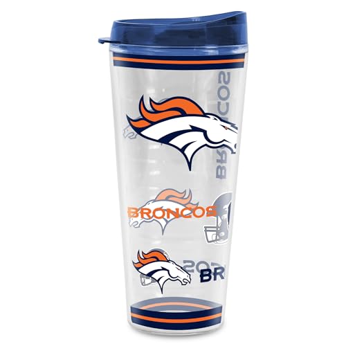 Image of Rico Industries NFL Football Denver Broncos Double Wall 22 Oz Tritan Tumbler