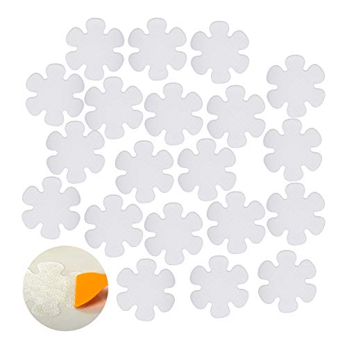 KarlunKoy Non Slip Bathtub Stickers Adhesive Safety Shower Treads Sticker Tub Tattoo Bathroom Applique Decal with Scraper Pack of 20 (Clear)