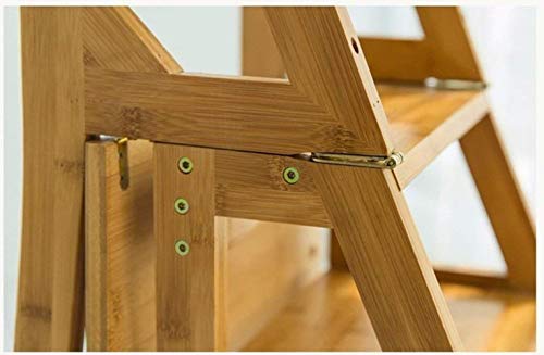 Taburete de escalera de madera maciza con acabado premium para decoración funcional 3