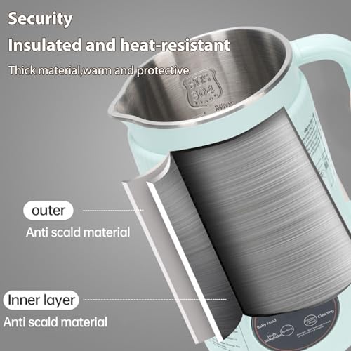 Irishom Nut Milk Maker - Automatic Plant-Based Milk Machine for Homemade Almond, Oat, Soy with 8-Hour Keep Warm Feature, Vegan & Dairy-Free (Green) - Image 6
