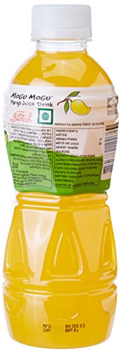 Image of Mogu Mogu Mango Juice with Nata de Coco Jelly 320ml (Pack of 18), Refreshing Tropical Thai-Made Sip & Chew Beverage