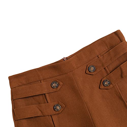 Women's High Waist Classic Loose Straight Leg Casual Pants3