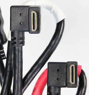 Alzo Dslr Audio And Video Hdmi 2 Right Angle Short Cord Cables Kit White For Canon #TOP1