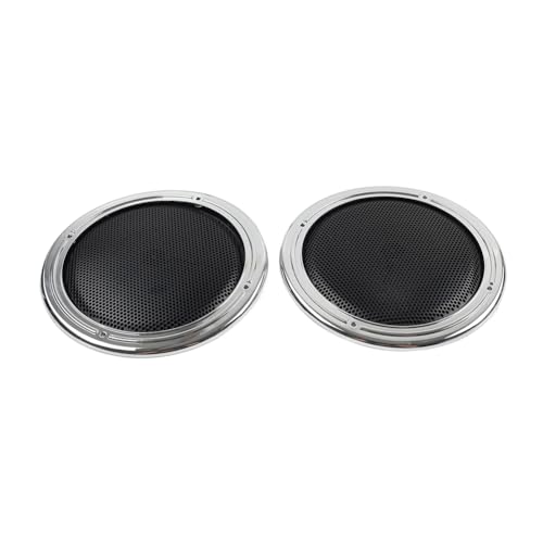 CNxinn10 Motorbike Rear Pod Grill Speaker Mesh Cover Tour Pack Pak 2pcs For Electra Tri Glide Ultra FLHTK/L FLHTCLTC, FLHTCU/L, Road Glide ABS Black?Chrome/Black