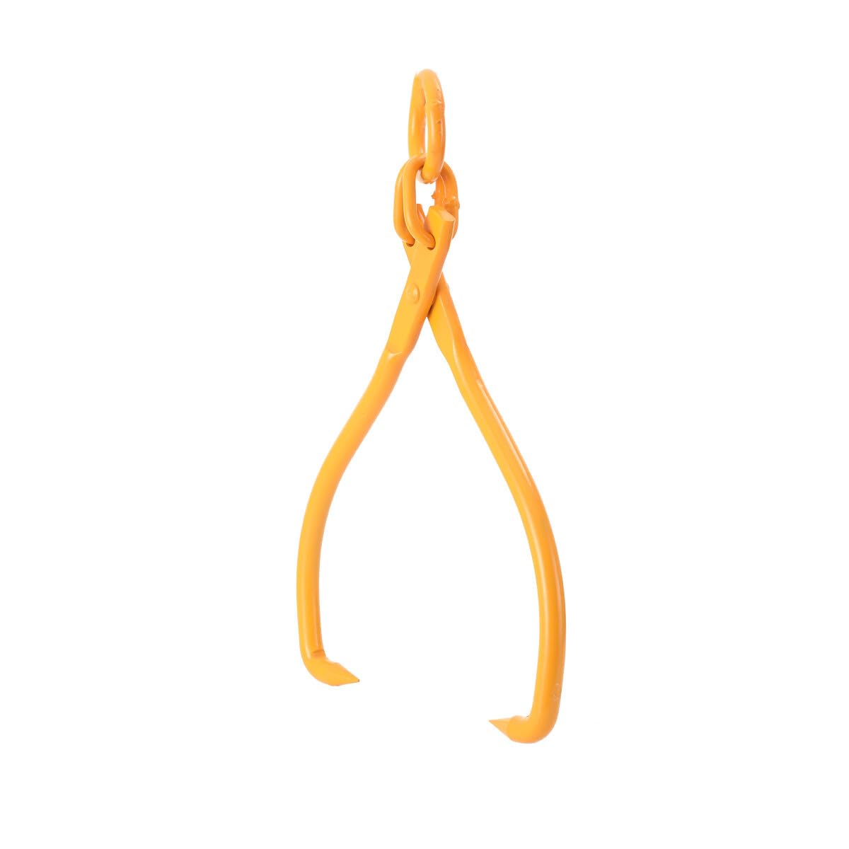 Sudeg Yellow Timber Claw Hook, 32 Inch 2 Claw Log Grapple For Logging Tongs, Lumber Skidding Tongs Logging Grabber With Ring Hook For Truck/Atv/Tractor/Skidder