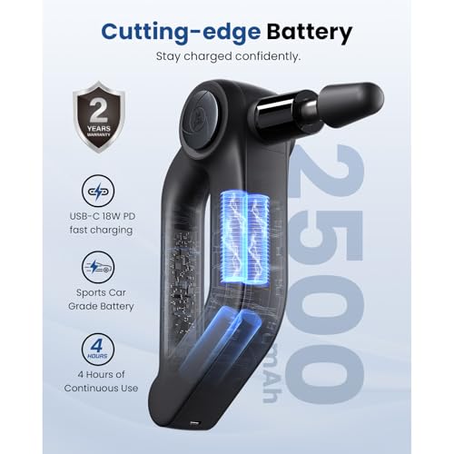 Image of BOB AND BRAD D5 Pro Massage Gun with 13mm Amplitude, FSA-HSA Eligible, Professional Deep Tissue Percussion Massage Gun, Ergonomic D-Handle for Effortless Muscle Pain Relief, Birthday Gift for Men