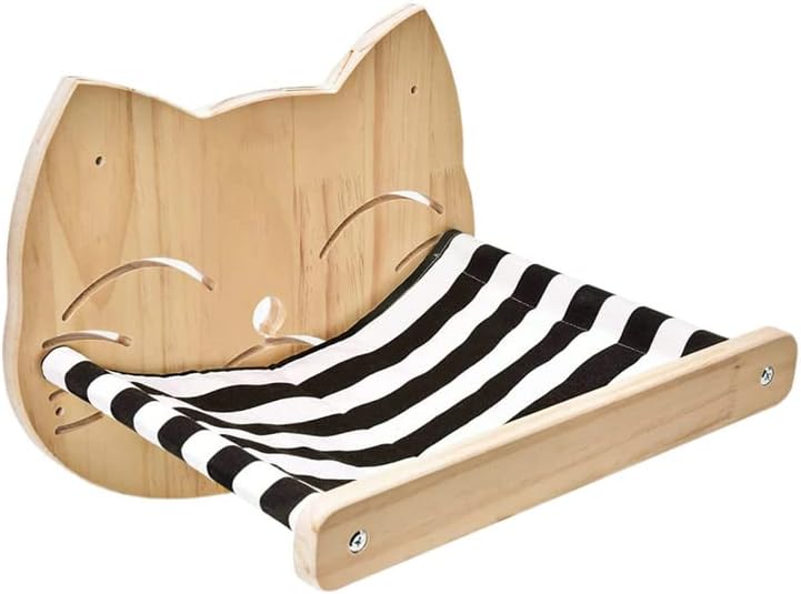 VIGAN Wall Mounted Cat Hammock Durable Wall Cat Furniture Pet Kitten Wall Shelf Set for Cats Sleeping Playing Climbing Home Decor (Style A)