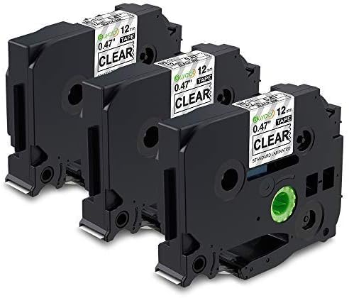 Compatible Brother Label Maker Tape Clear TZe-131 Label 12mm 0.47 Inch (0.47