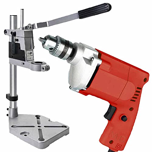 220V 50HZ Mini 10MM Drilling Machines Portable Electric Driver Drill with 400mm aluminium base bench drill stand (Chuck size : 10mm, watt : 350, Type : Corded)