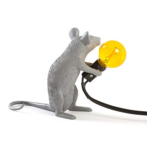 Preisvergleich Produktbild Seletti Mouse Lamp Sitzend Mausförmige Lampe Grau 220 Volt