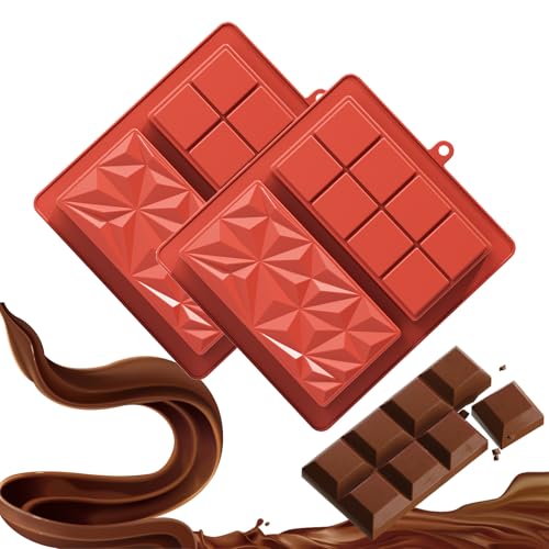 2 piezas molde de chocolate de silicona profundo molde de la tableta de chocolate Dubai molde de silicona profundo Praliné Pizarra antiadherente moldes de calidad alimentaria