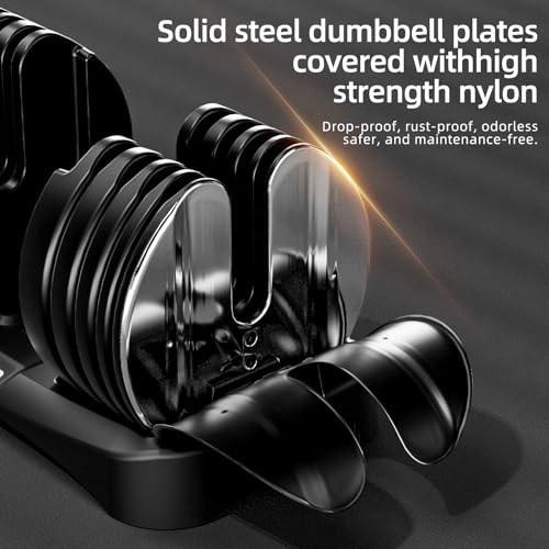 Image of Adjustable Dumbbells Set of 2，Free Weights Dumbbells Set | Adjustable Dumbbell Set，52.5 lbs pair 105 lbs，15 in 1，for Men /Women Gym Equipment for Home Strength Training Equipment
