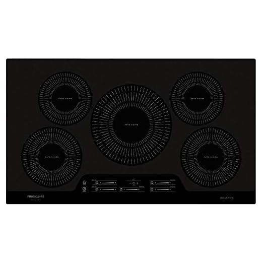 FRIGIDAIRE FGIC3666TB Gallery 36" Electric Induction Cooktop, Built-in 5-Burner, Vitroceramic Glass, Black