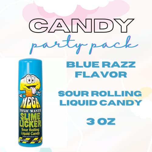 Dindon Ju-C Jelly Fruit Candy And Toxic Waste Slime Lickers Bundle - Includes Blue Razz, And Red Strawberry Slime Licker Candy And Ju-C Jelly Fruits Tiktok Candy - Popping Jelly Fruit Candy #TOP5