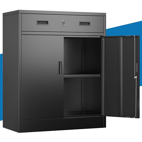 Metal Storage Cabinet with Drawer