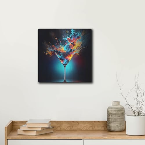 Luxe Metal Art 'Colorful Drink' by Rey Klimt Metal Wall Art, 12" x 12" by Luxe Metal Art - Image 5