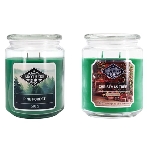 Candle-Brothers Duftkerzen Set Weihnachten | Pine Forest & Christmas...