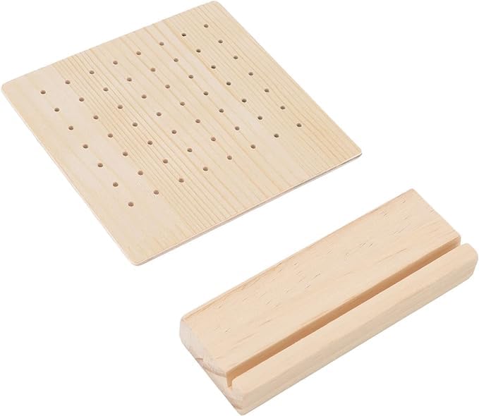 Image of 90 Holes Wooden Earring Stand Jewellery Display Stand