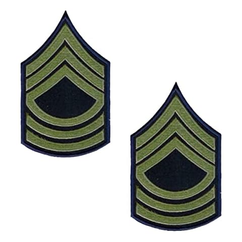 Pair of Reproduction World War 2 US Army Olive Rank Patches (Master Sergeant) Cover