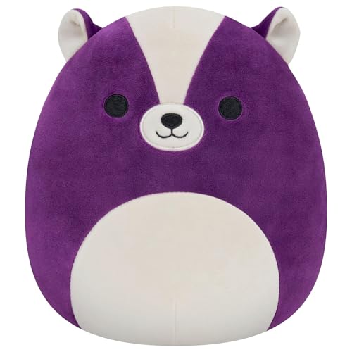 Squishmallows SQCR04085 - Peluche Oficial de Sloan la Mofeta (19 cm), diseño de Kelly Toys